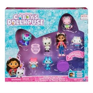 Gabby's Dollhouse Deluxe 7 Pc Figure 1 Surprise Accessory Play Set NEW